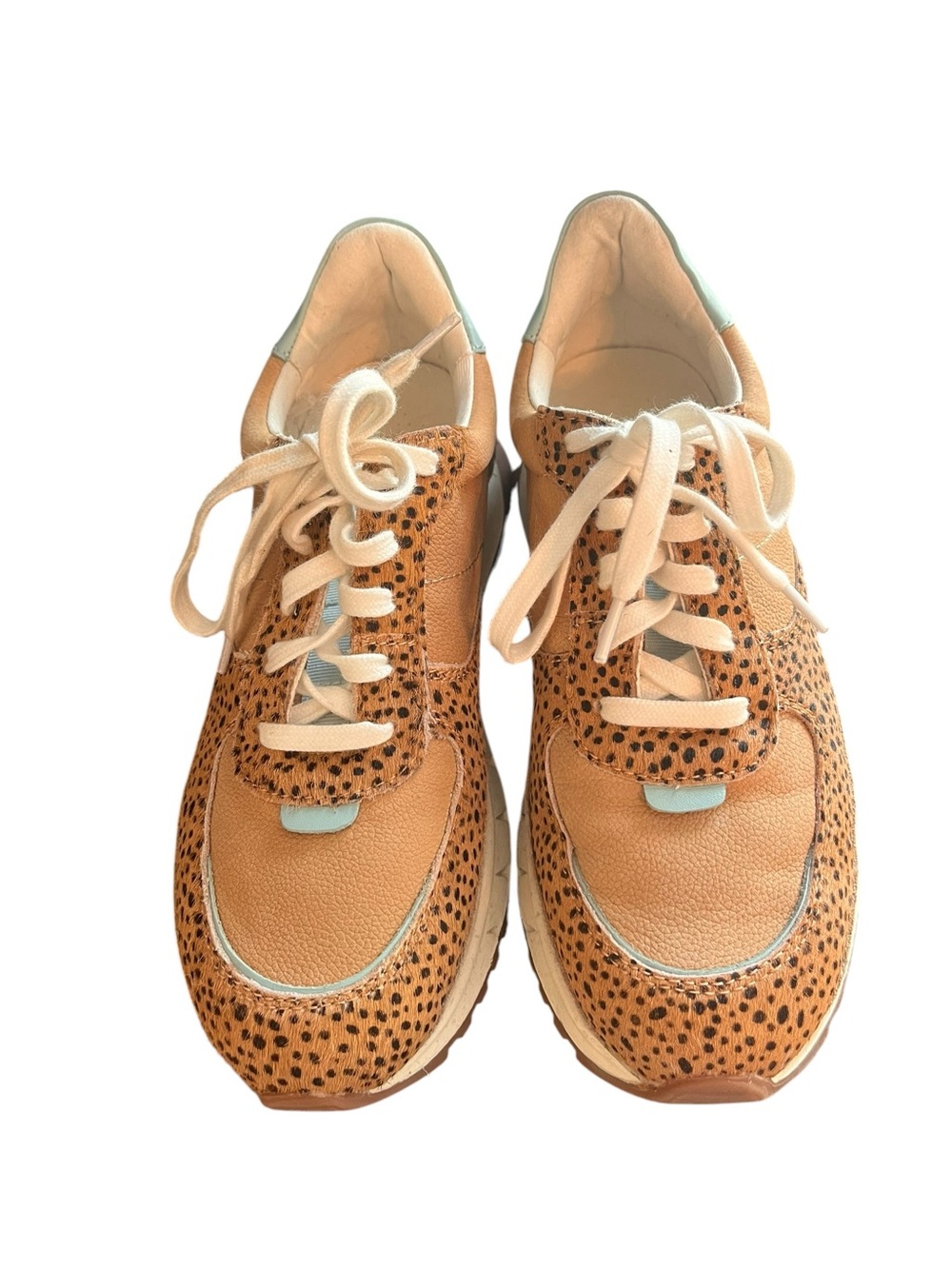 Madewell MWL Calf Hair Cheetah Print Chunky Sneakers Women’s 8.5